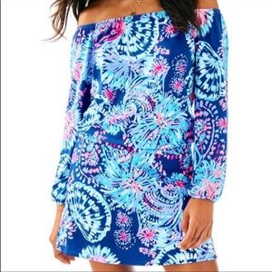 Lilly Pulitzer Lana Skort Romper Deep Indigo Gypsea Girl Print Size Large